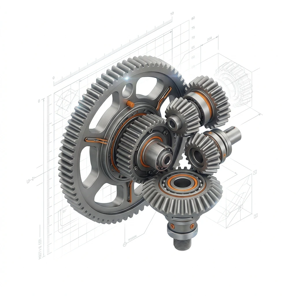 3D CAD Blueprint Gear