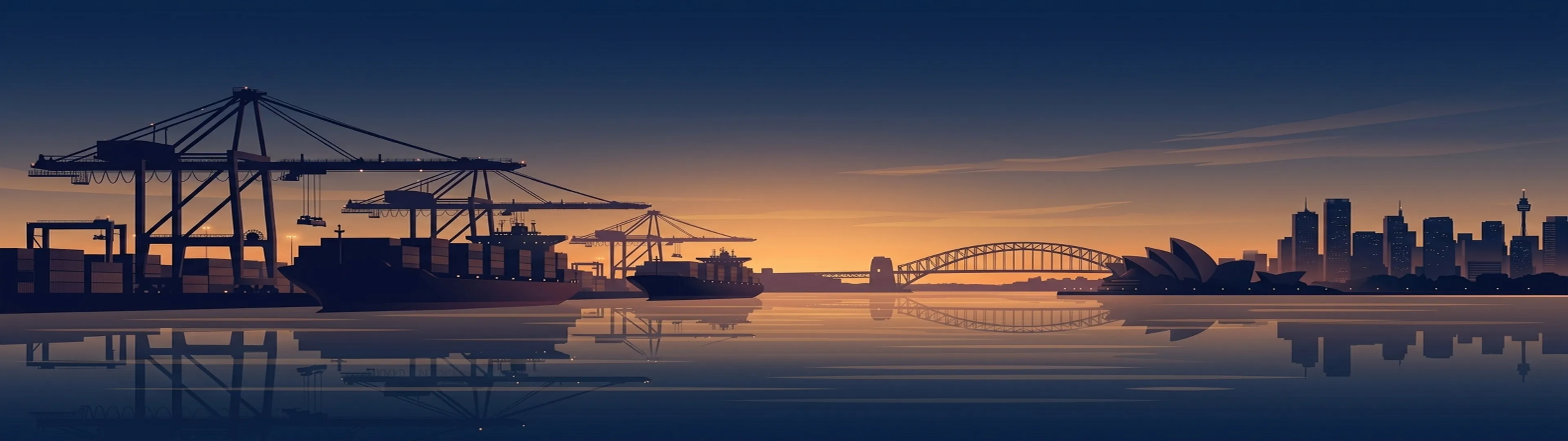 Port Skyline Silhouette